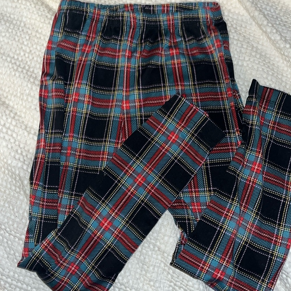Plaid leggings for kids
